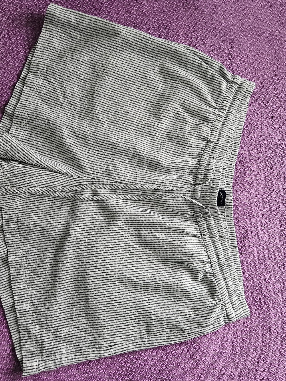 J.Crew women’s striped linen blend tie-waist shorts size 14 NWT